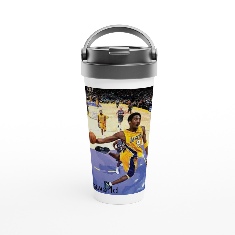 White 15oz Stainless Steel Travel Mug
