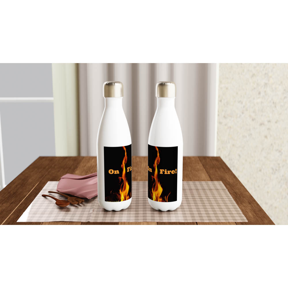 White 17oz Stainless Steel Water Bottle