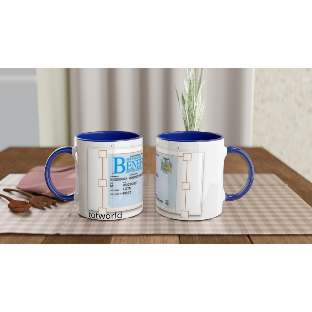 White 11oz Ceramic Mug with Color Inside