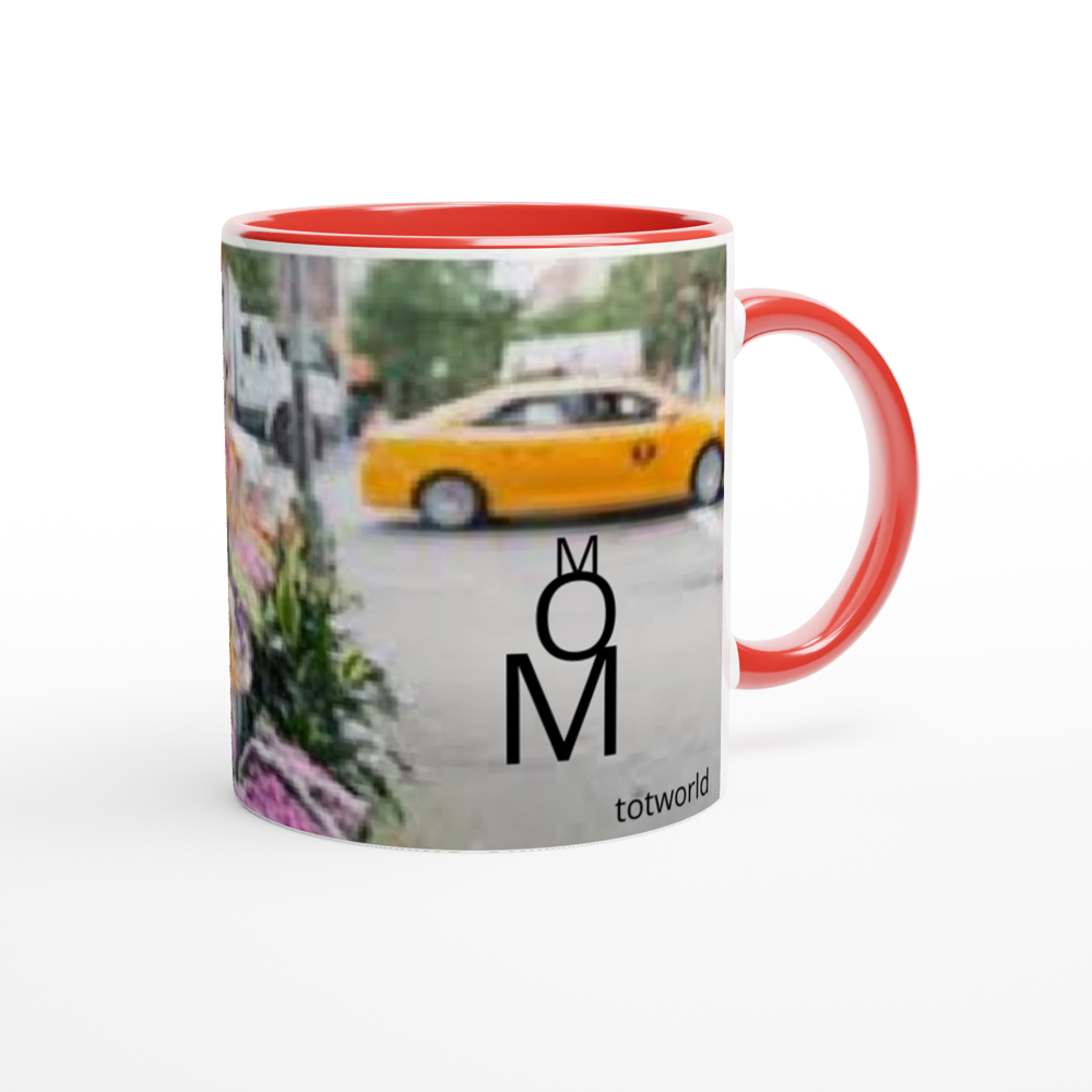 White 11oz Ceramic Mug with Color Inside