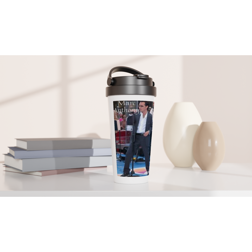 White 15oz Stainless Steel Travel Mug