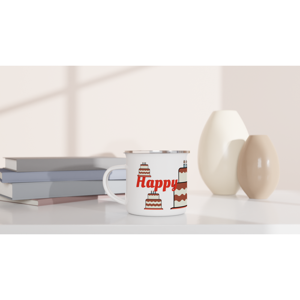 White 12oz Enamel Mug