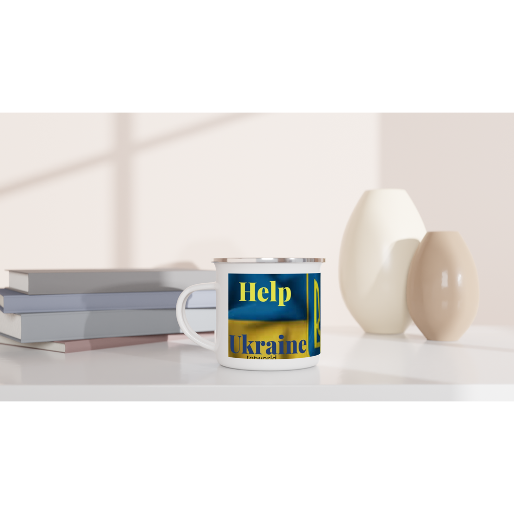 White 12oz Enamel Mug