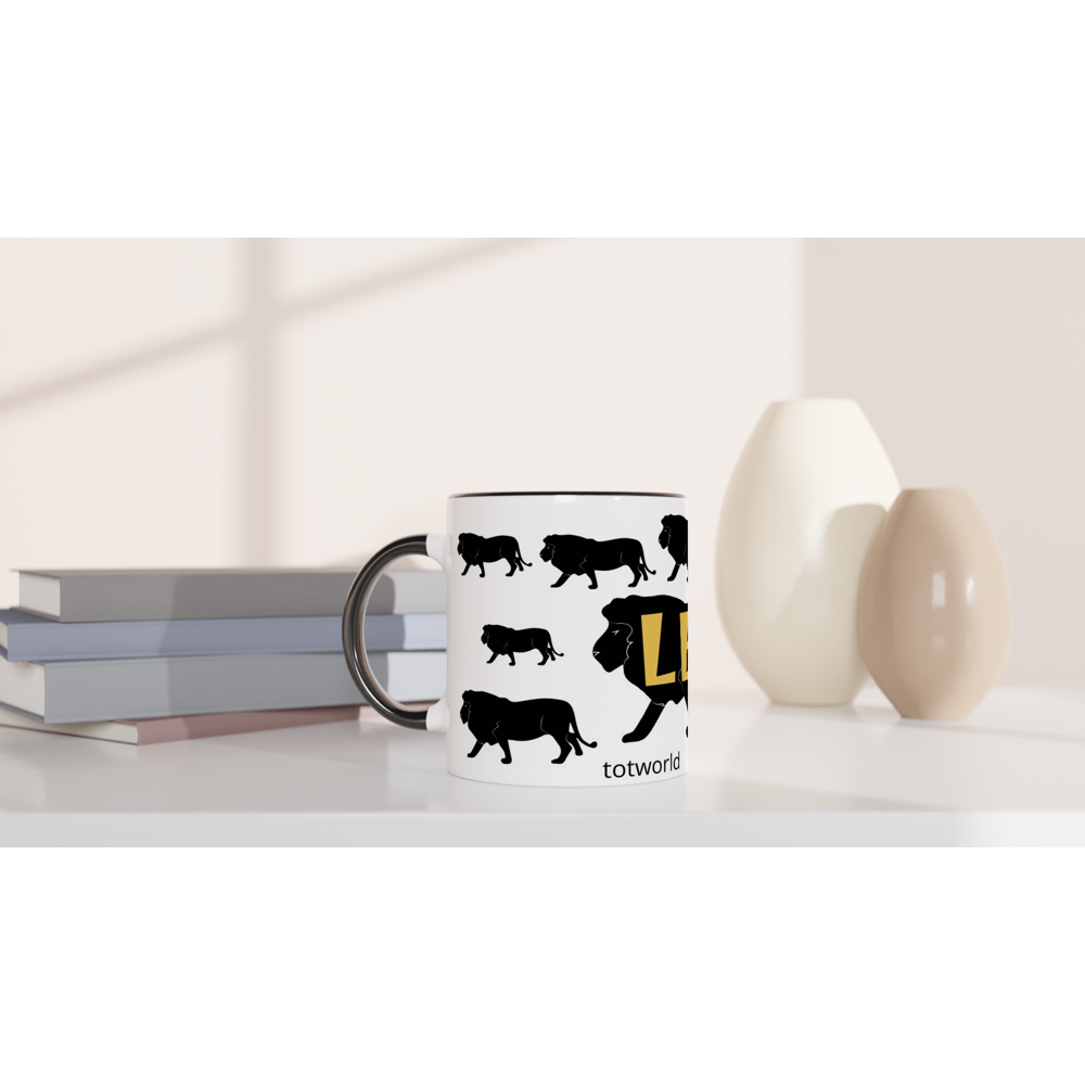 White 11oz Ceramic Mug with Color Inside