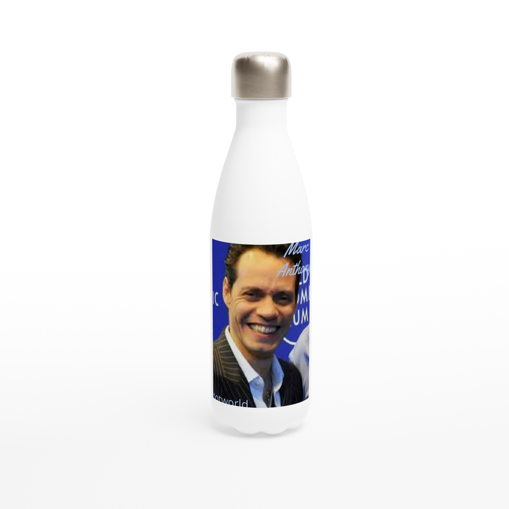 White 17oz Stainless Steel Water Bottle