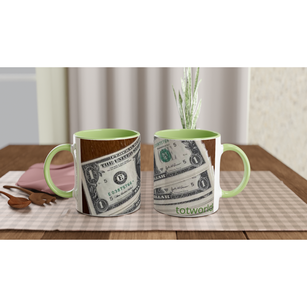 White 11oz Ceramic Mug with Color Inside