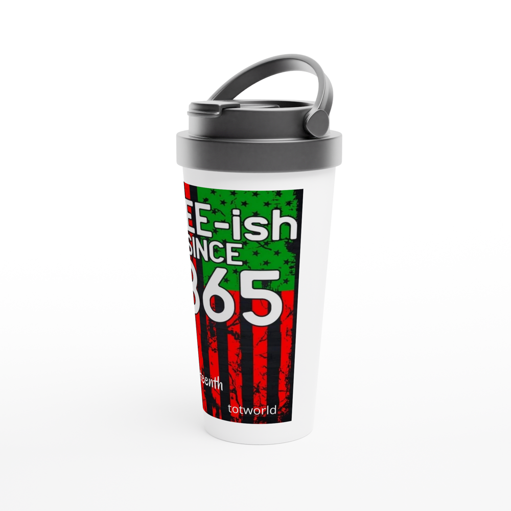 White 15oz Stainless Steel Travel Mug