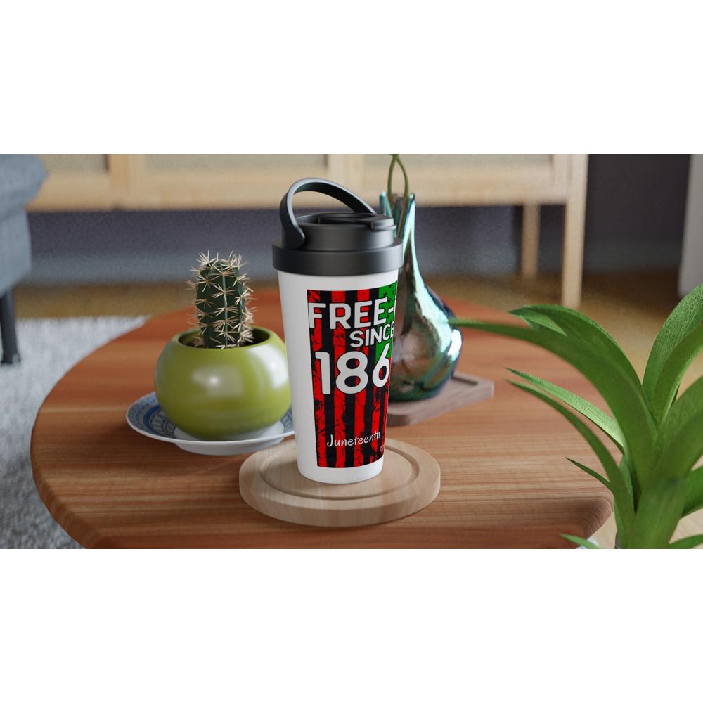 White 15oz Stainless Steel Travel Mug