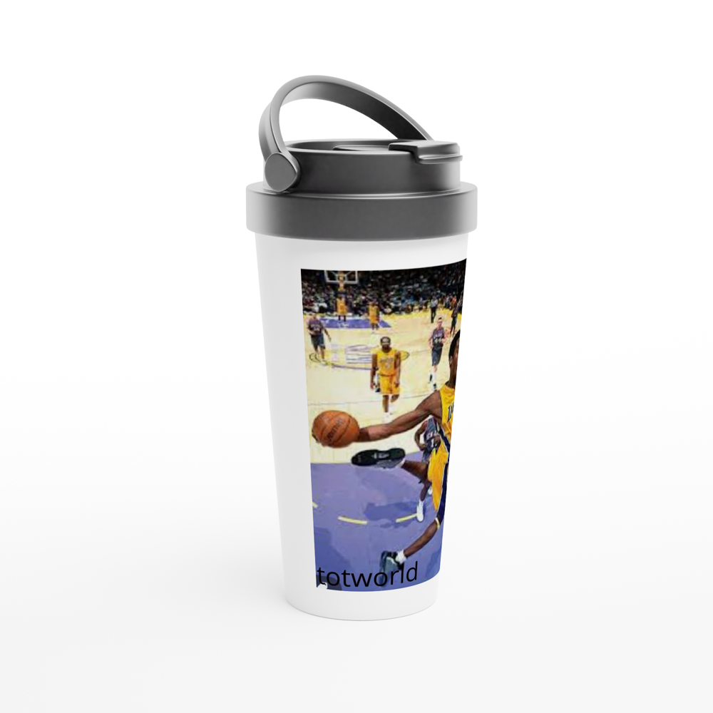 White 15oz Stainless Steel Travel Mug