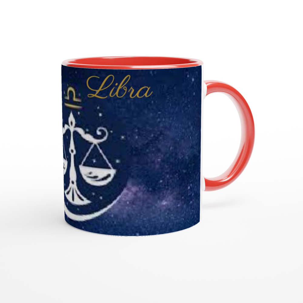 White 11oz Ceramic Mug with Color Inside