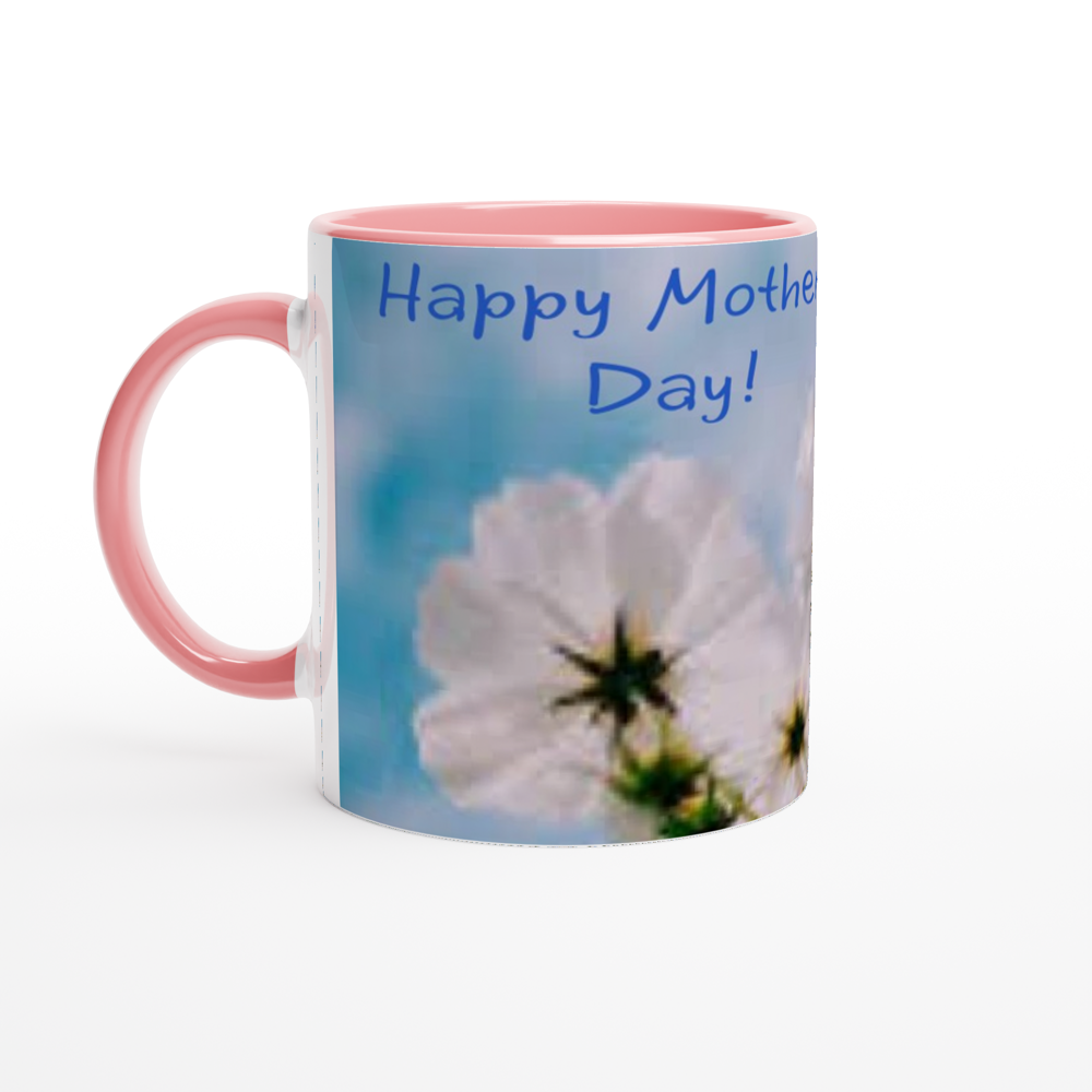 White 11oz Ceramic Mug with Color Inside