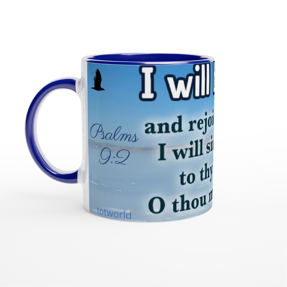 White 11oz Ceramic Mug with Color Inside