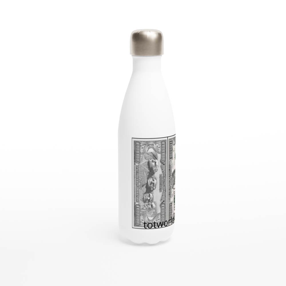 White 17oz Stainless Steel Water Bottle