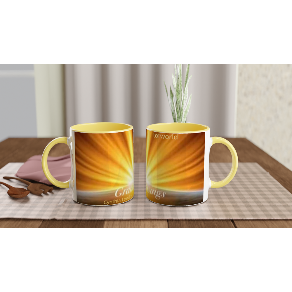 White 11oz Ceramic Mug with Color Inside