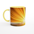 White 11oz Ceramic Mug with Color Inside