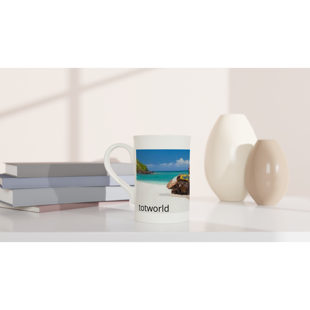 White 10oz Porcelain Slim Mug