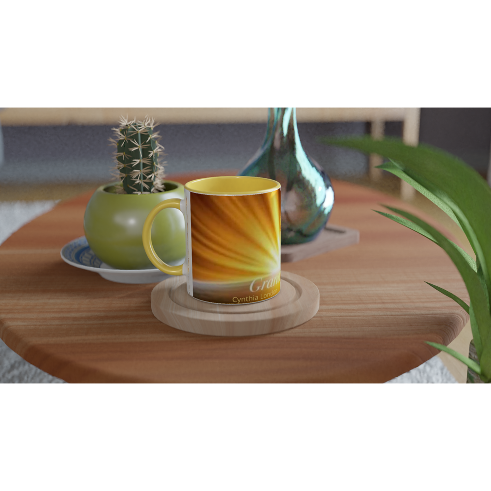 White 11oz Ceramic Mug with Color Inside