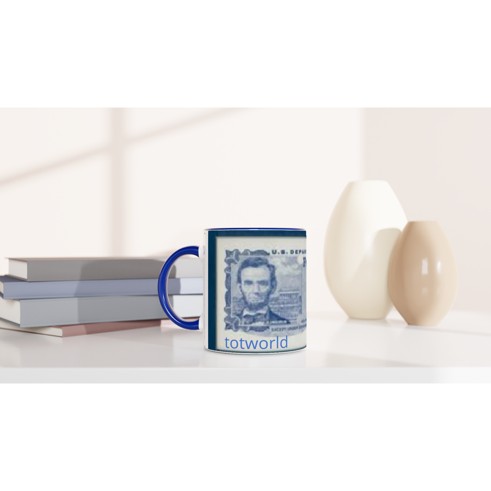 White 11oz Ceramic Mug with Color Inside