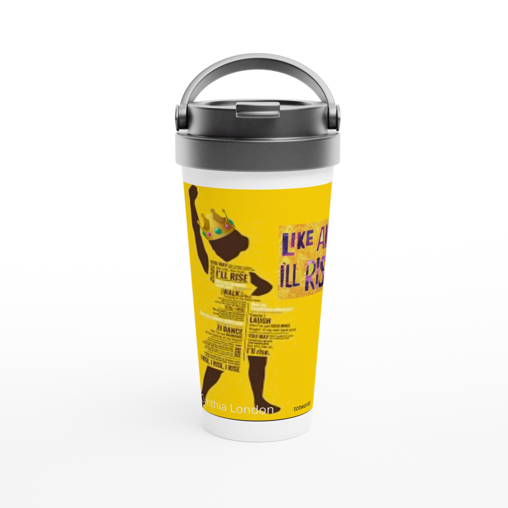 White 15oz Stainless Steel Travel Mug