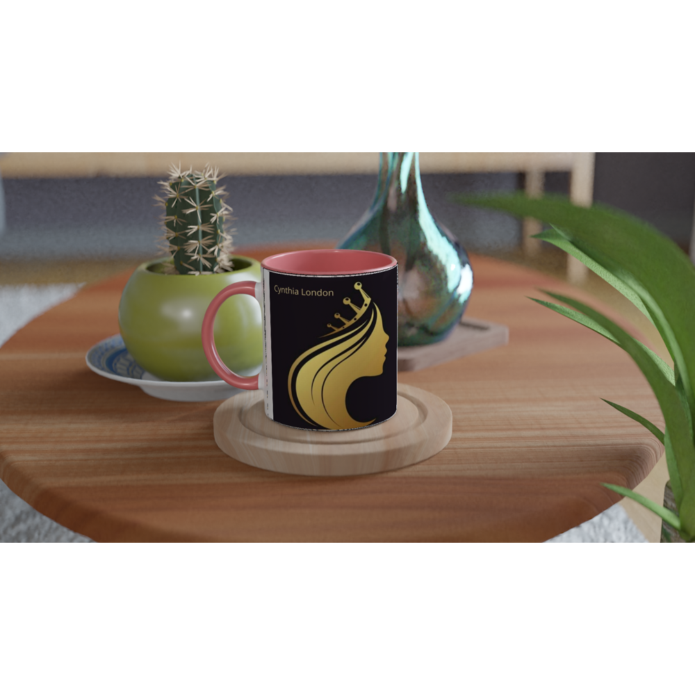 White 11oz Ceramic Mug with Color Inside