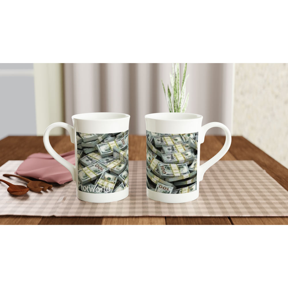 White 10oz Porcelain Slim Mug