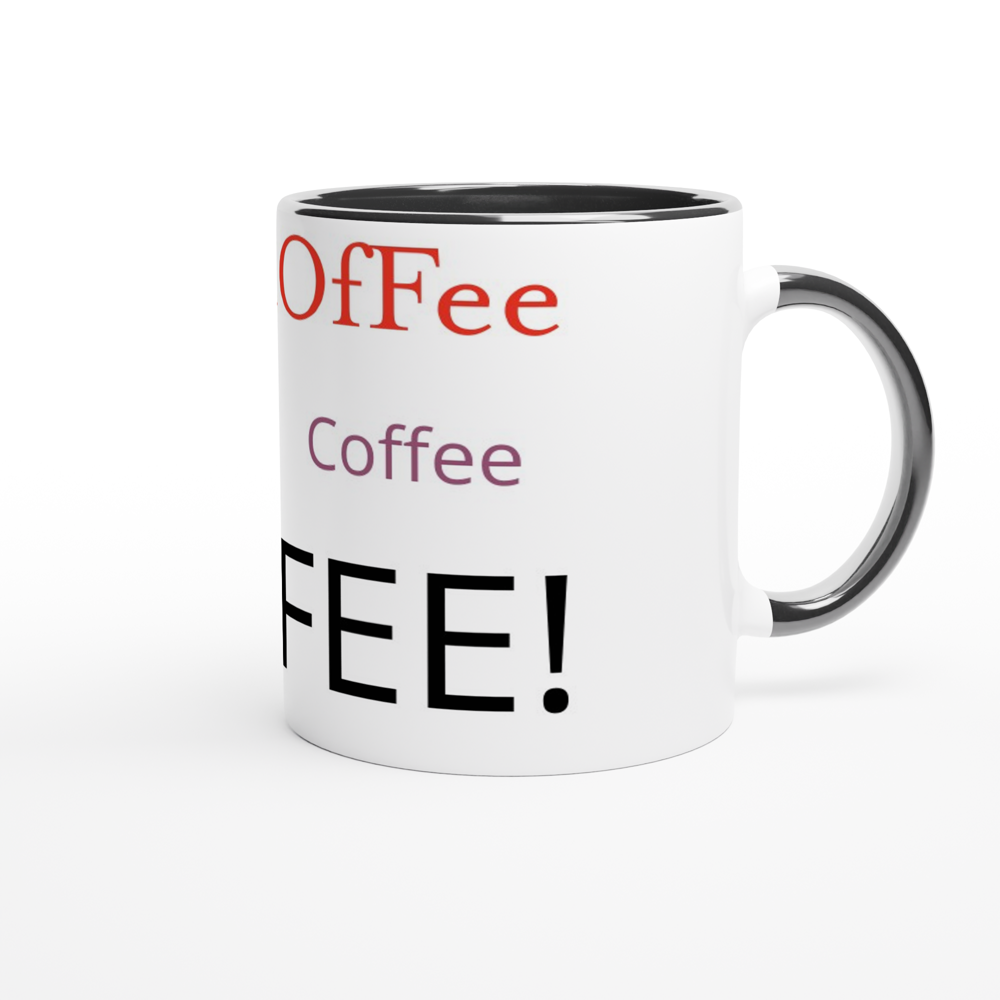 White 11oz Ceramic Mug with Color Inside