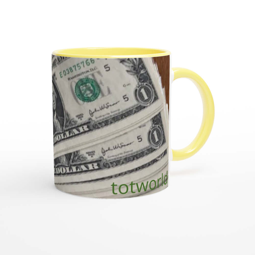 White 11oz Ceramic Mug with Color Inside