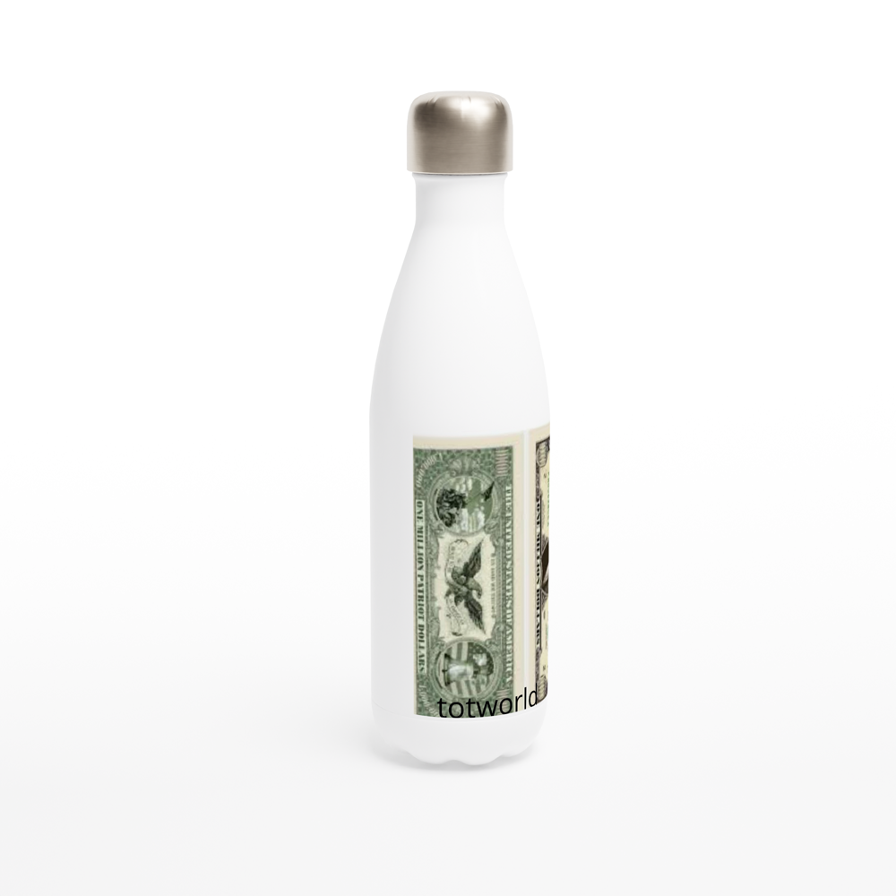 White 17oz Stainless Steel Water Bottle