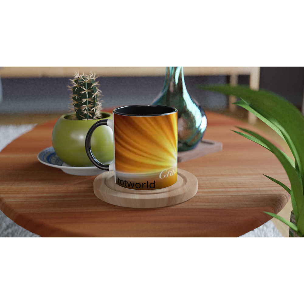 White 11oz Ceramic Mug with Color Inside