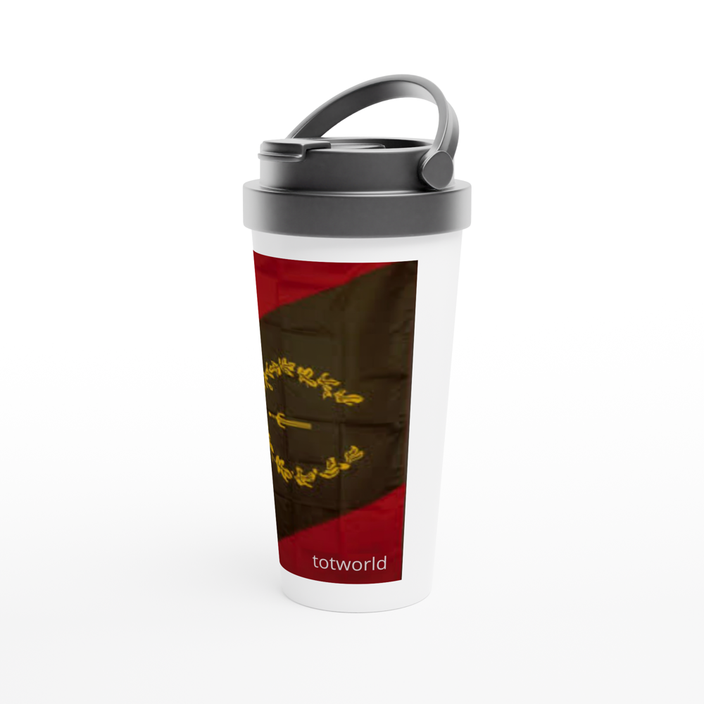 White 15oz Stainless Steel Travel Mug