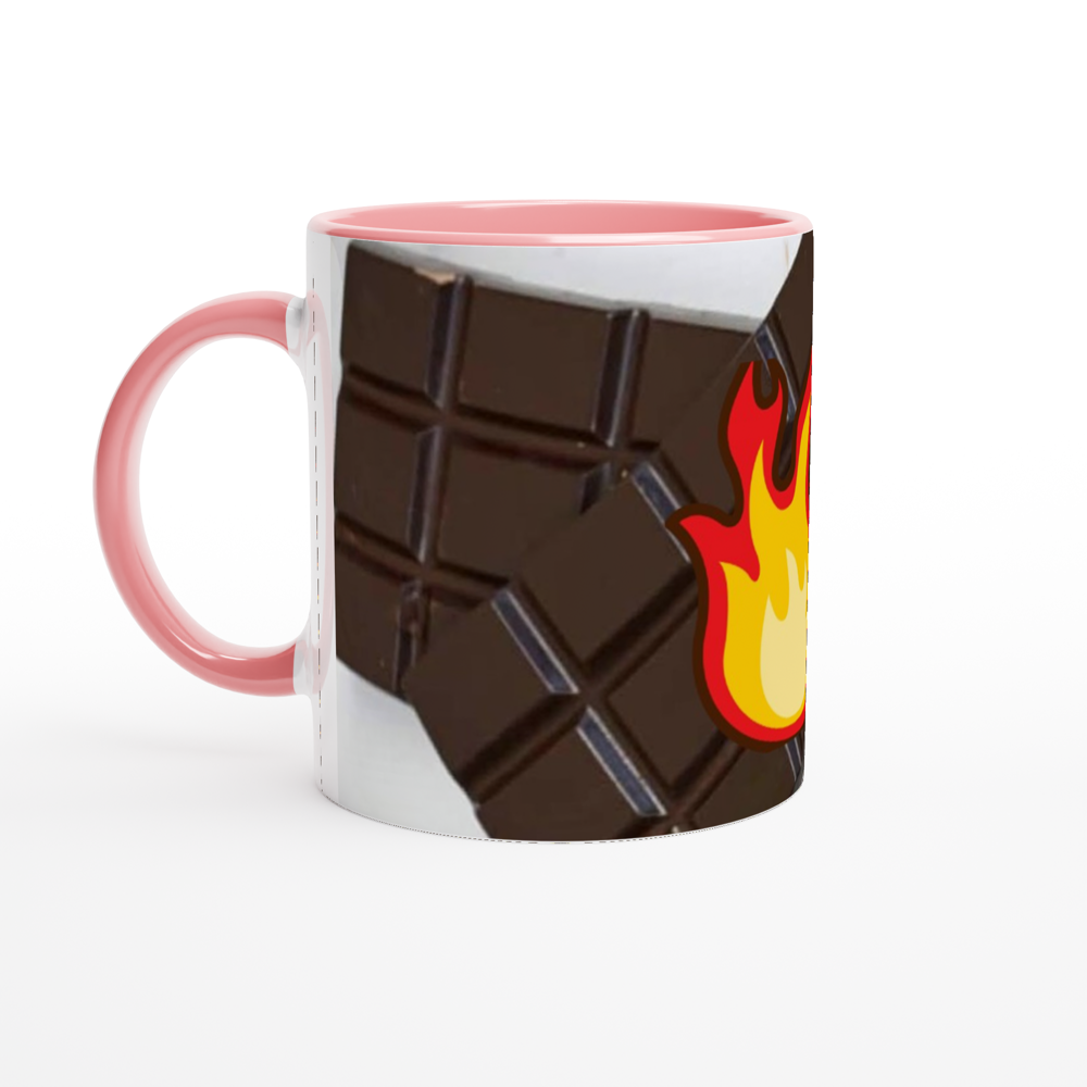 White 11oz Ceramic Mug with Color Inside