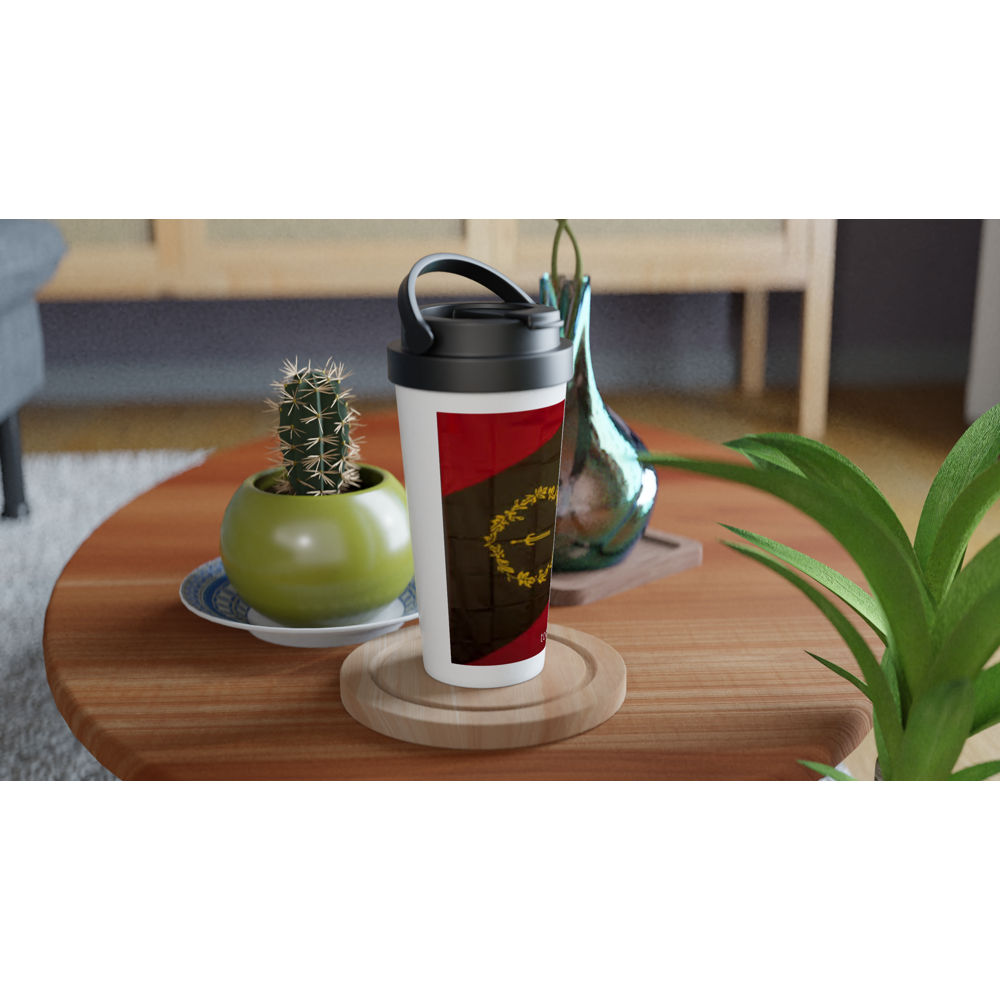 White 15oz Stainless Steel Travel Mug