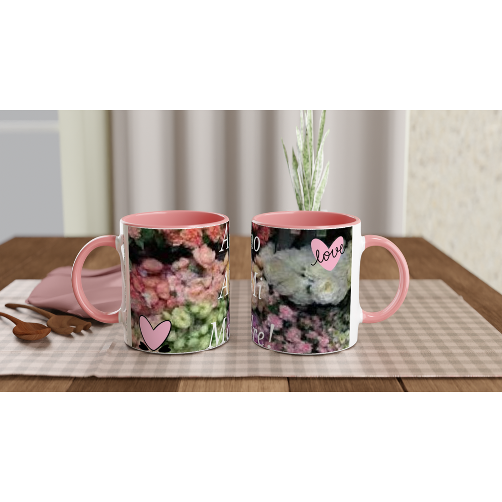 White 11oz Ceramic Mug with Color Inside