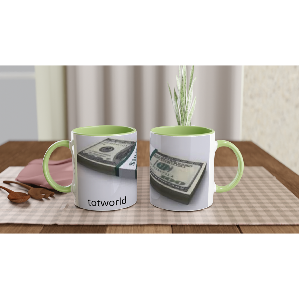 White 11oz Ceramic Mug with Color Inside