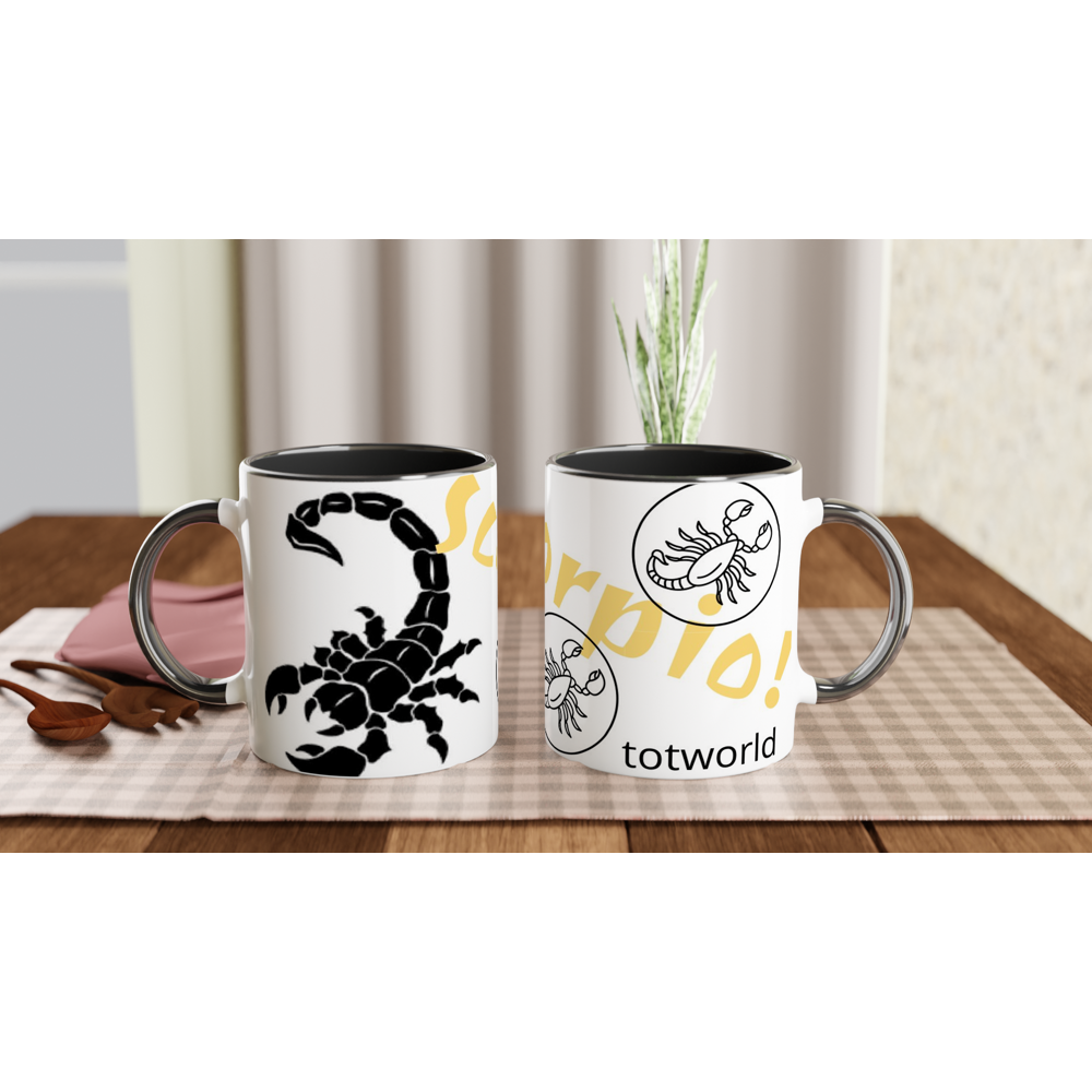 White 11oz Ceramic Mug with Color Inside