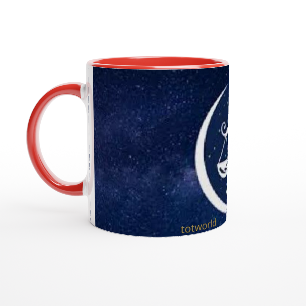 White 11oz Ceramic Mug with Color Inside