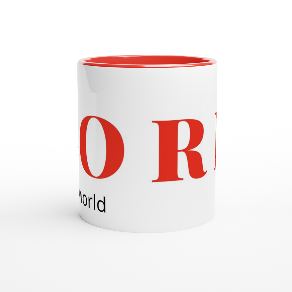 White 11oz Ceramic Mug with Color Inside