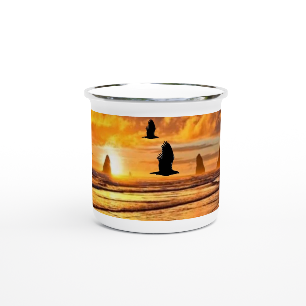 White 12oz Enamel Mug