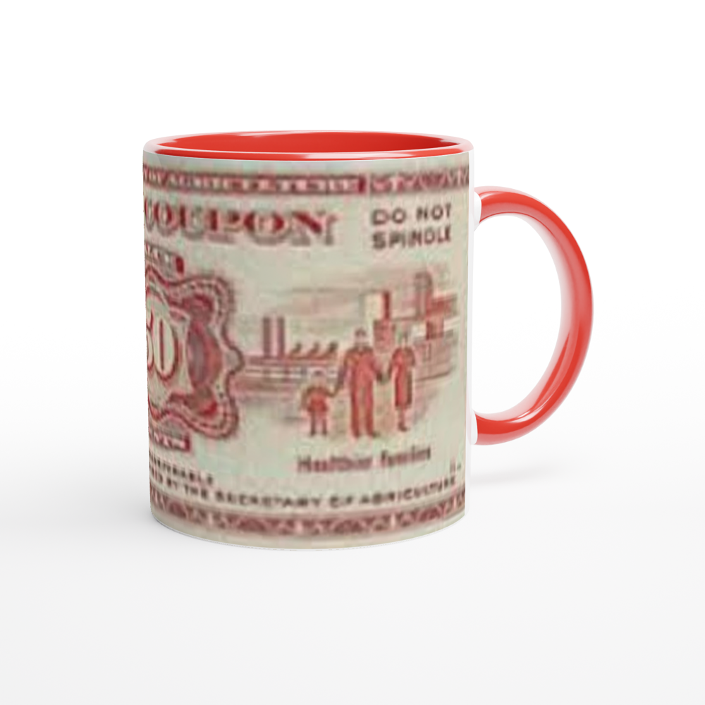 White 11oz Ceramic Mug with Color Inside