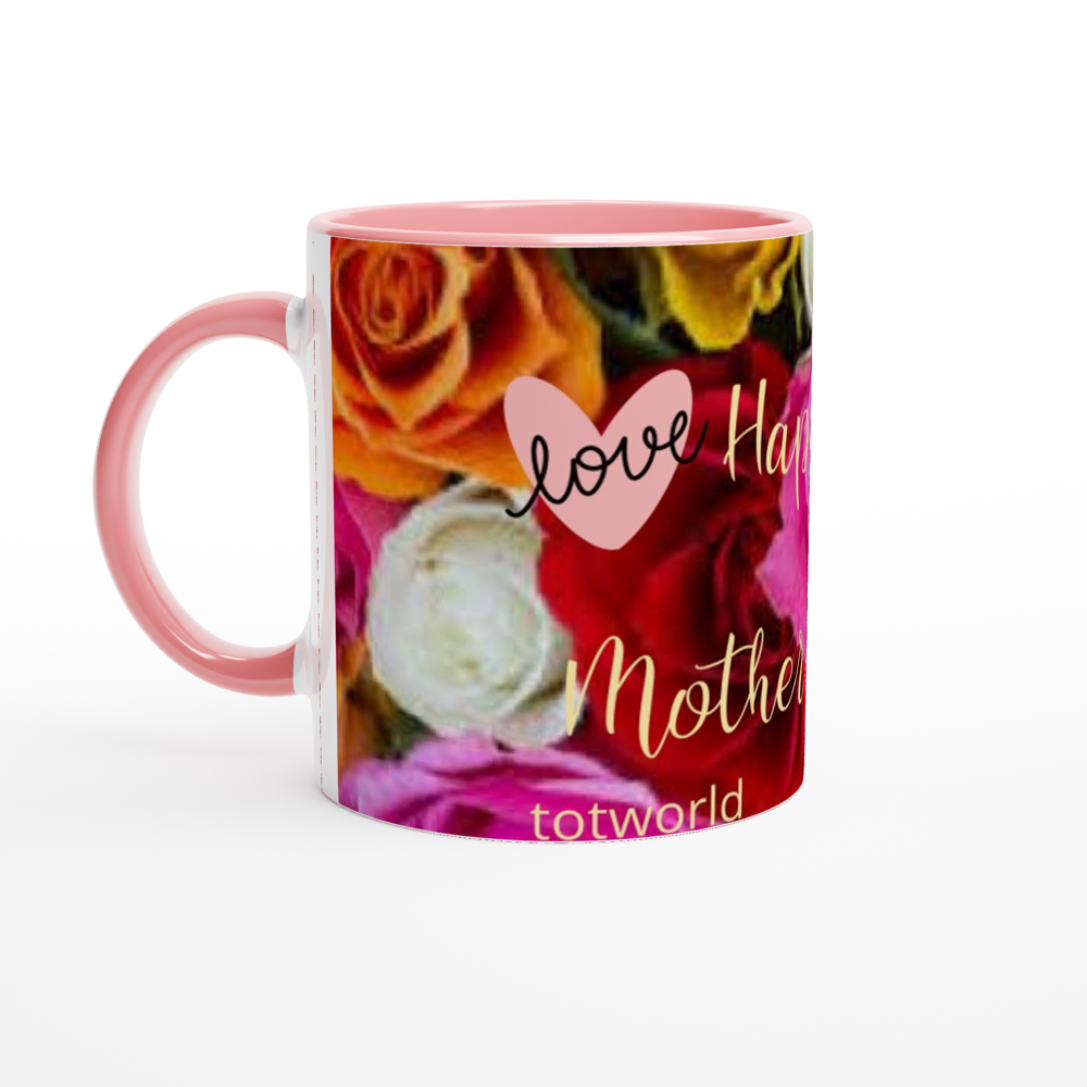 White 11oz Ceramic Mug with Color Inside