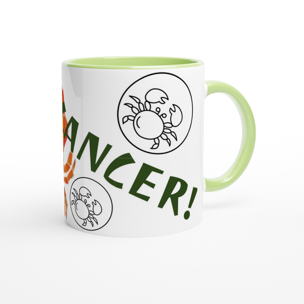 White 11oz Ceramic Mug with Color Inside