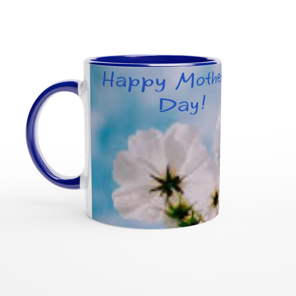 White 11oz Ceramic Mug with Color Inside