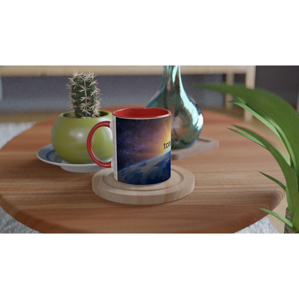 White 11oz Ceramic Mug with Color Inside