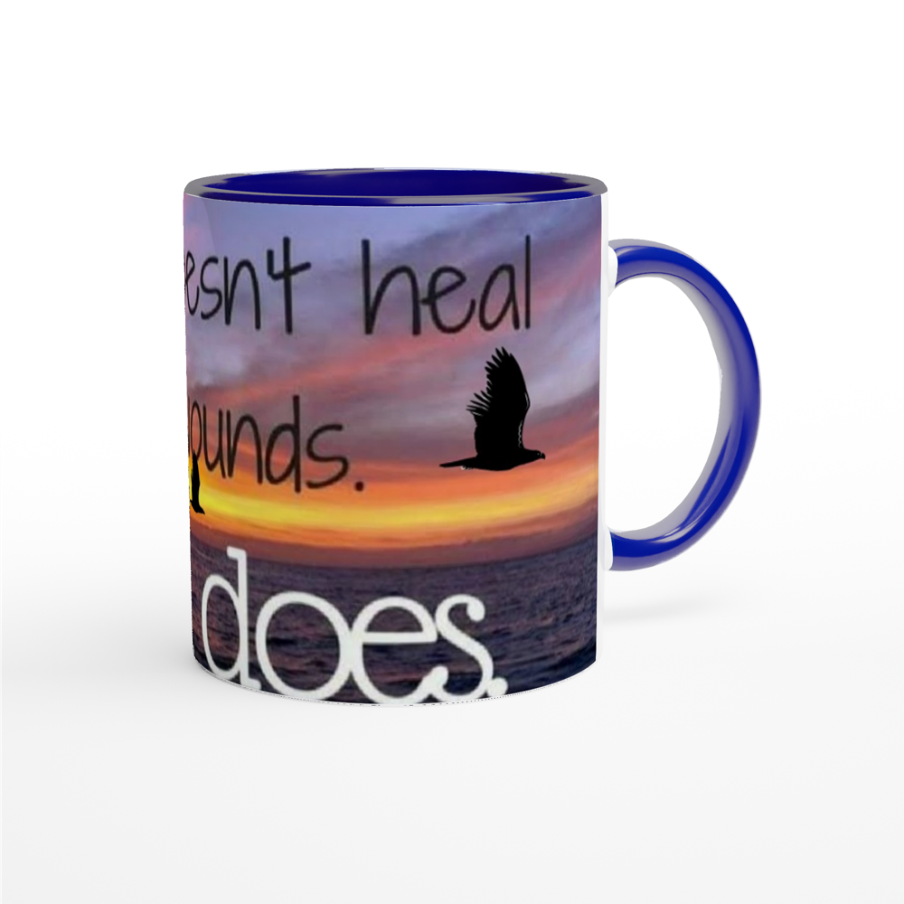 White 11oz Ceramic Mug with Color Inside