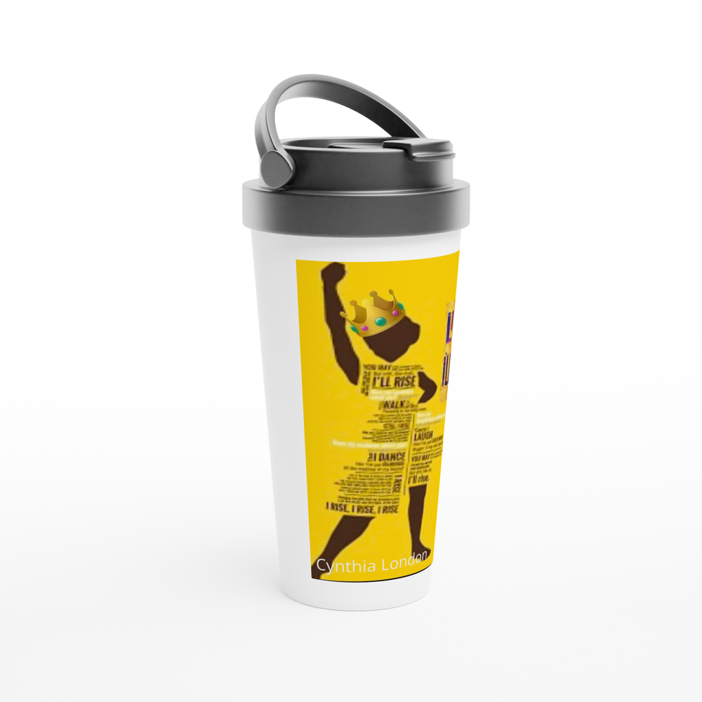 White 15oz Stainless Steel Travel Mug