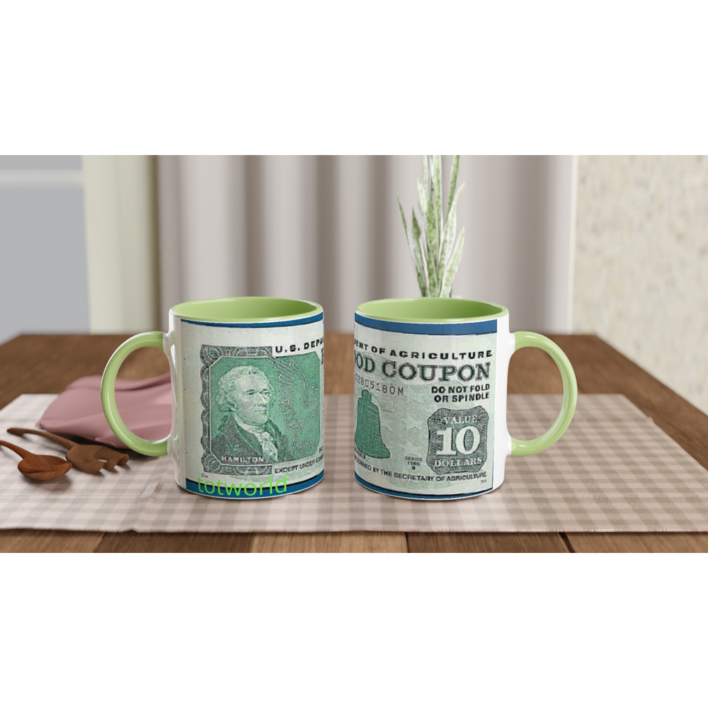 White 11oz Ceramic Mug with Color Inside