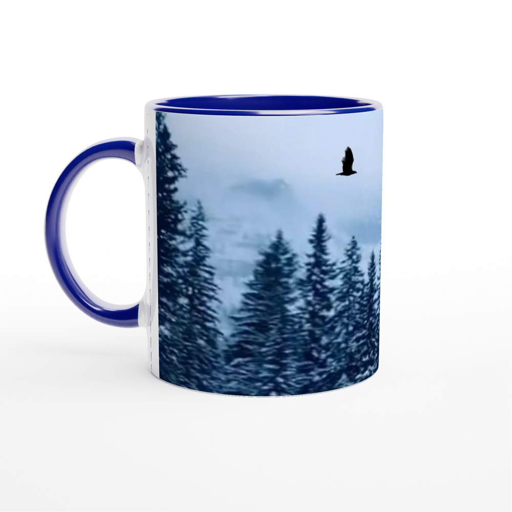 White 11oz Ceramic Mug with Color Inside