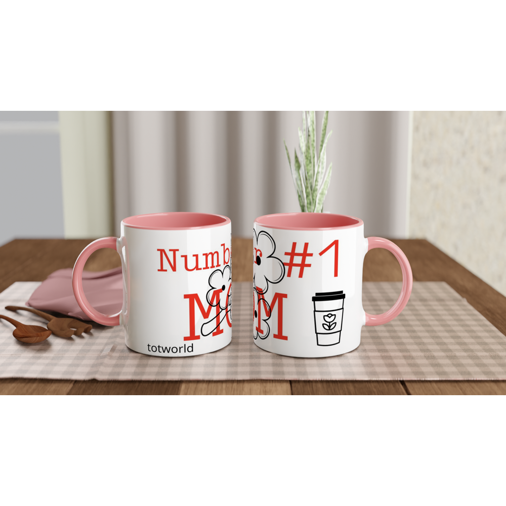 White 11oz Ceramic Mug with Color Inside