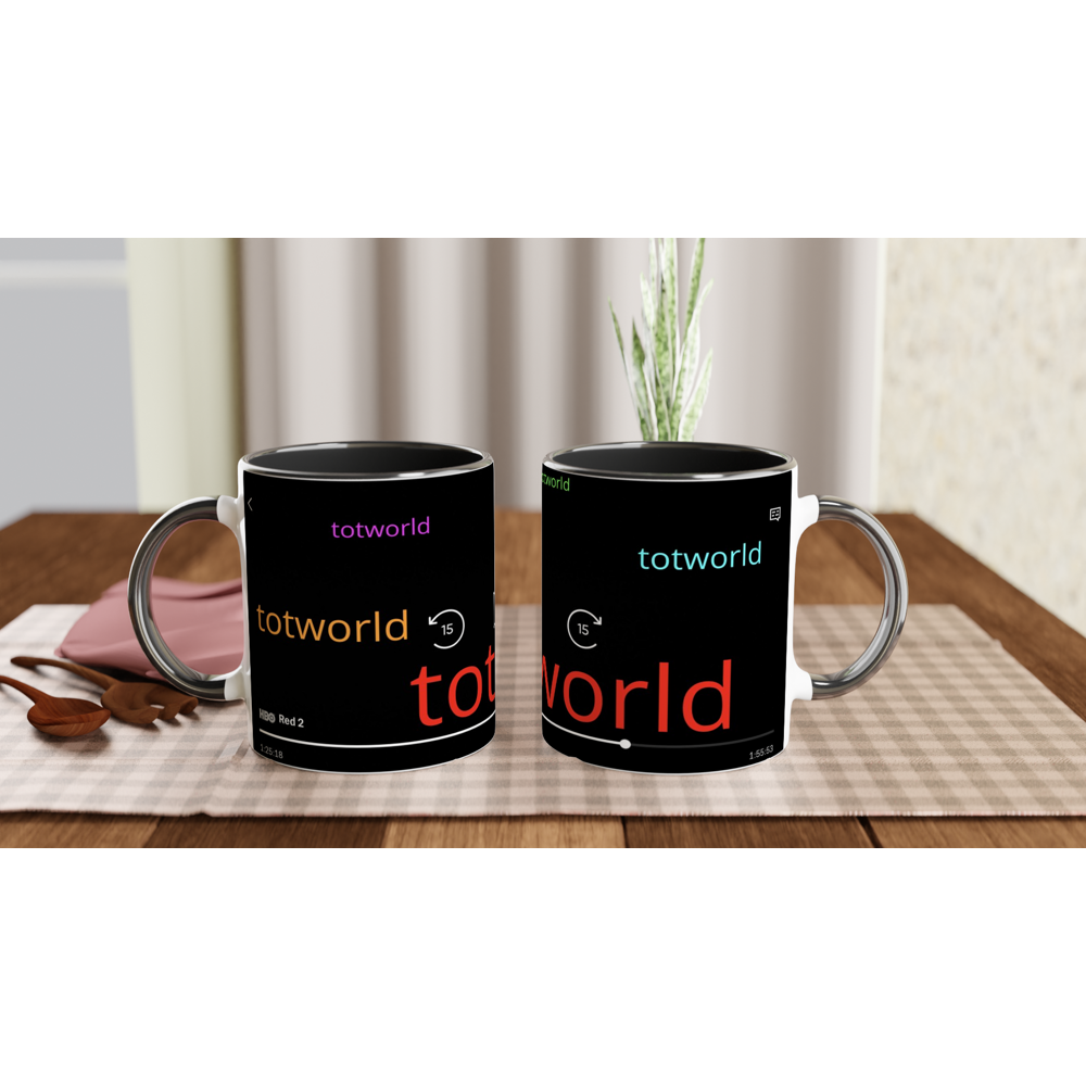 White 11oz Ceramic Mug with Color Inside