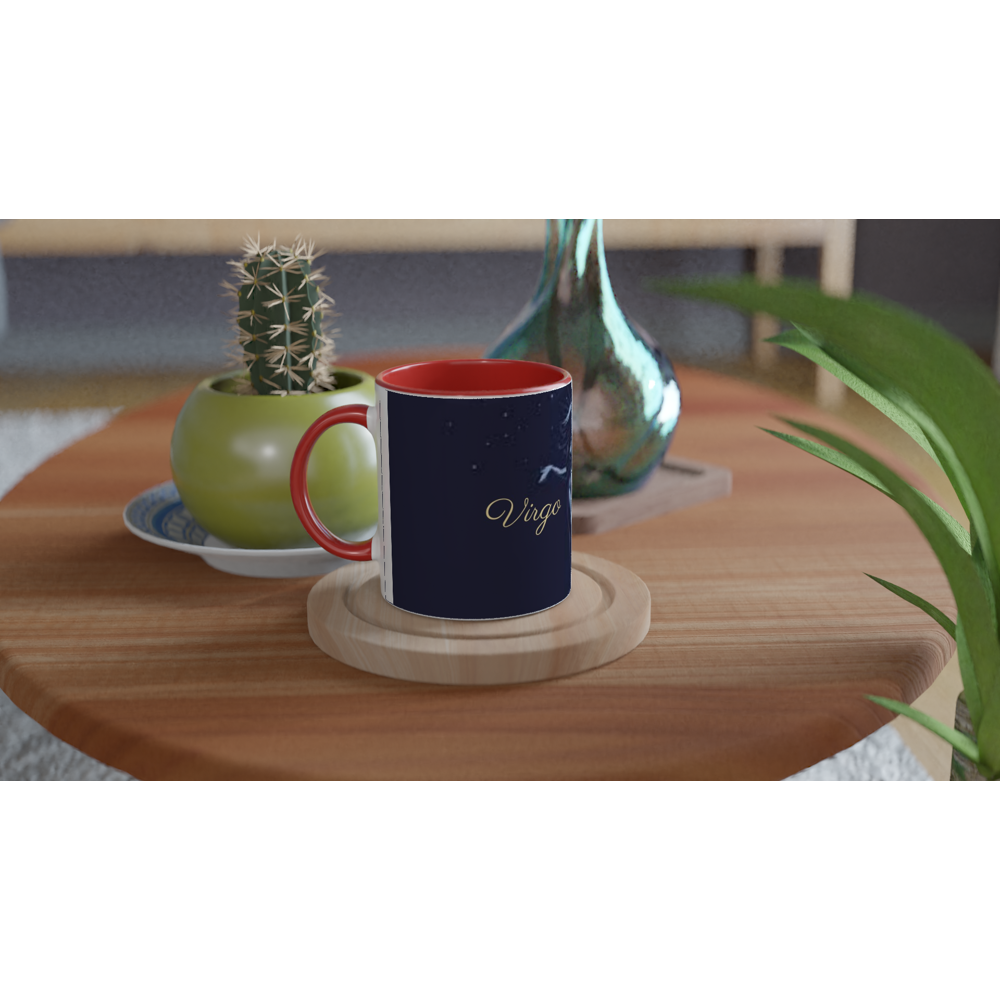 White 11oz Ceramic Mug with Color Inside